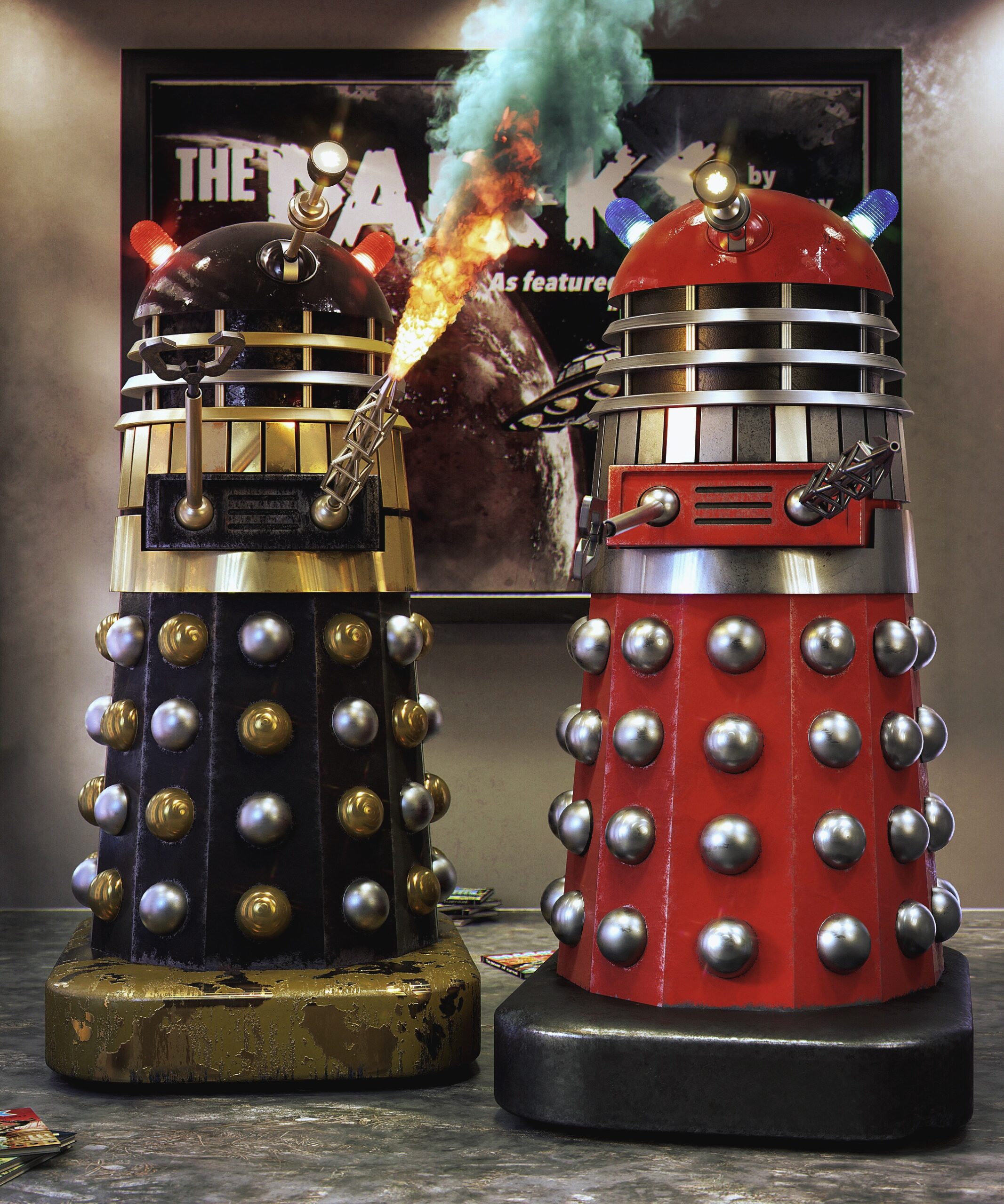 TV21 Square Comic Daleks by Phil Shaw