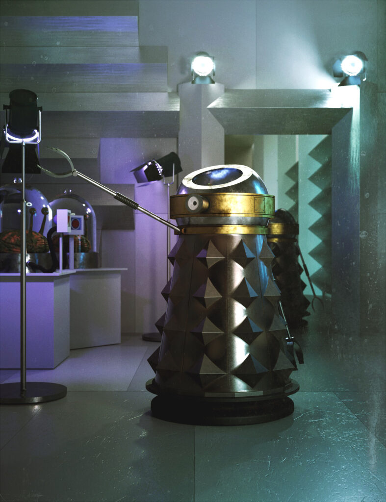 MK1 Cusick Proto Dalek - Doctor Who / Big Finish 3D Render by Phil Shaw