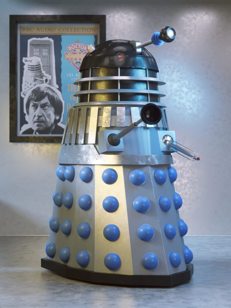 Throne Room Black Done Dalek - Doctor Who / Big Finish 3D Render by Phil Shaw