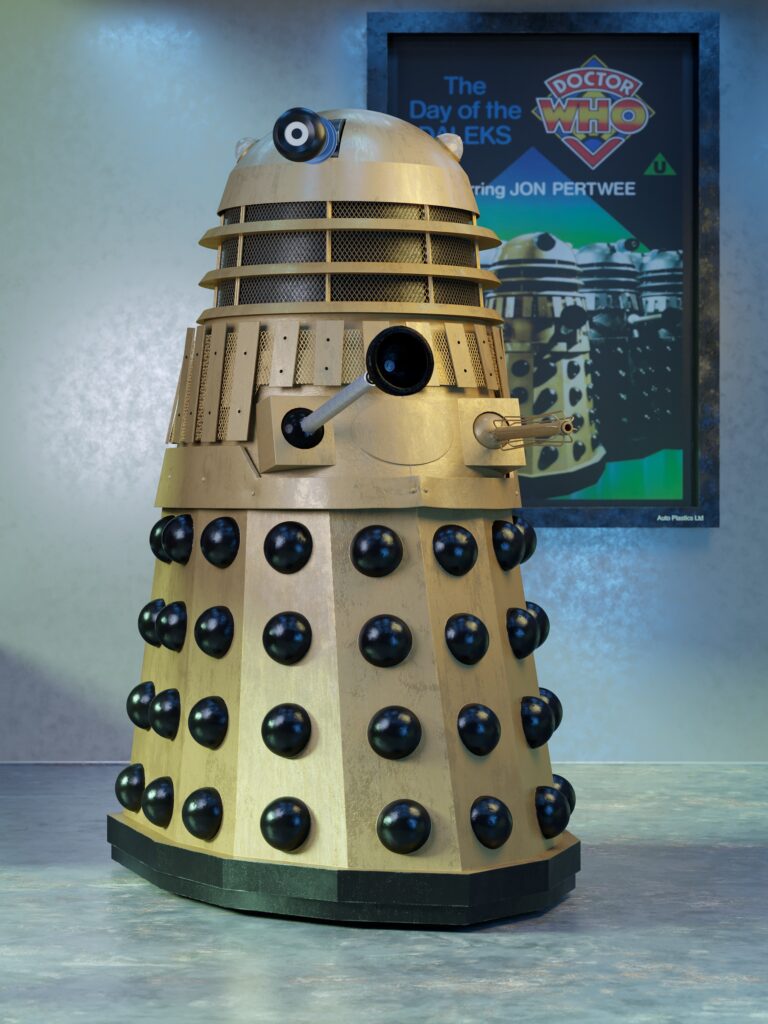 MK3 Gold Commander Dalek - Doctor Who / Big Finish 3D Render by Phil Shaw