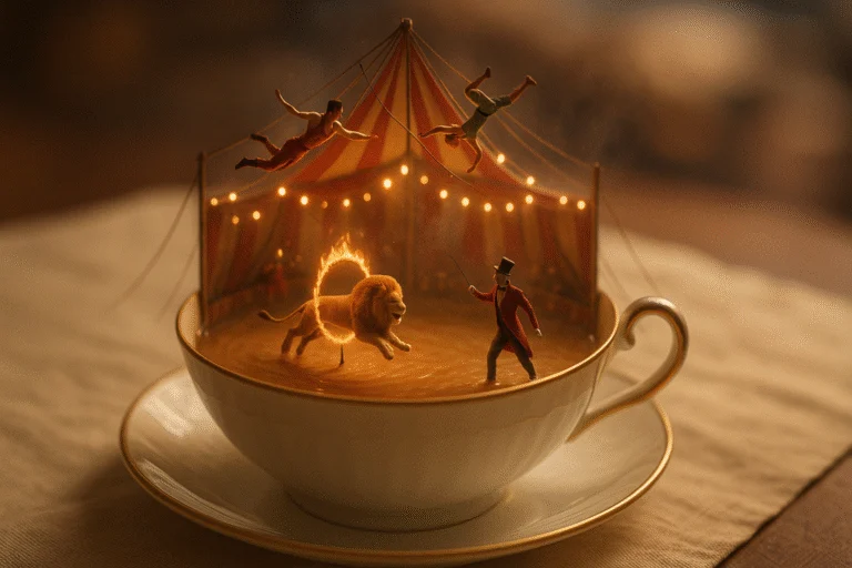 A storm in a teacup - Miniature worlds Ai Prompt by Phil Shaw - Prompt Engineer