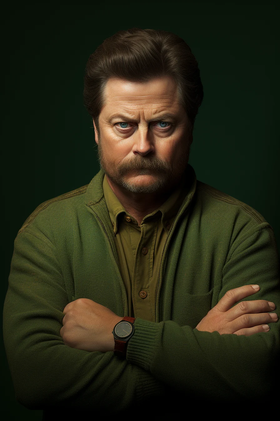 Ron Swanson "Realistic Ai Portrait Generator" Ai Prompt by Phil Shaw - Prompt Engineer