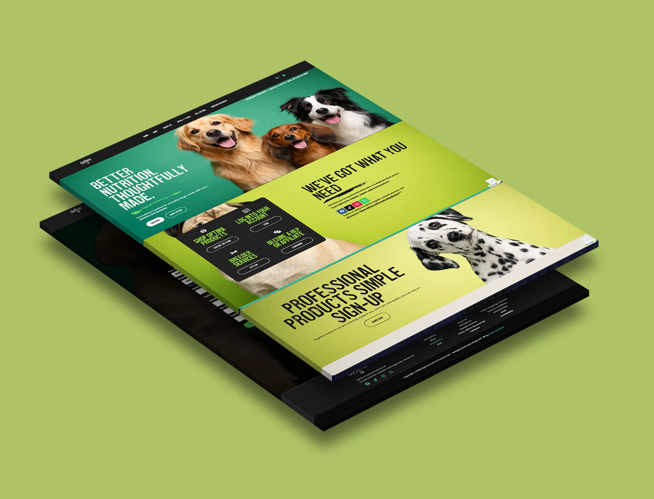 Optima Canine Products & Clinic - Graphic Design, Brand Engineering, Web Design - Phil Shaw Digital Media
