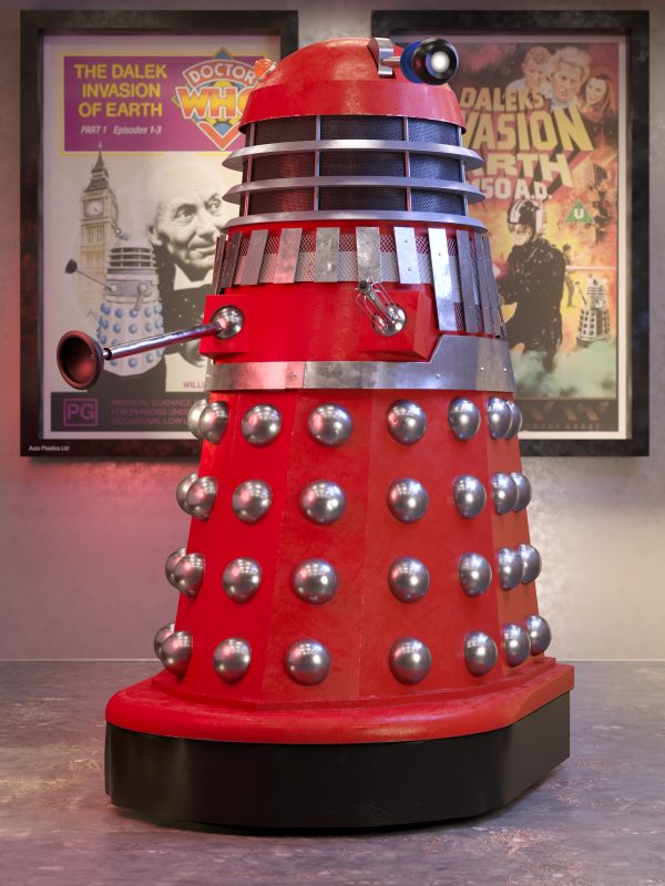 Red Dalek Zeg Invasion - Doctor Who / Big Finish 3D Render by Phil Shaw