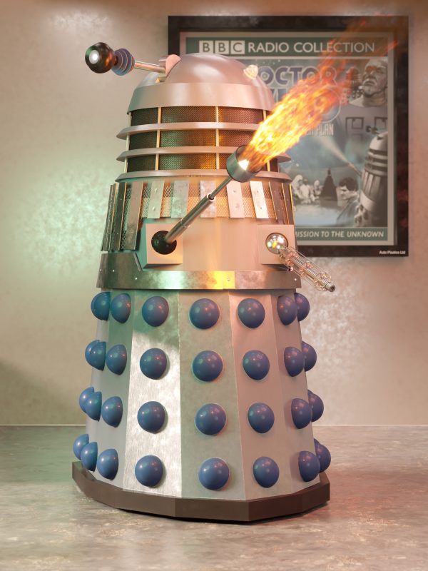 Mechanus Flame Dalek - Doctor Who / Big Finish 3D Render by Phil Shaw