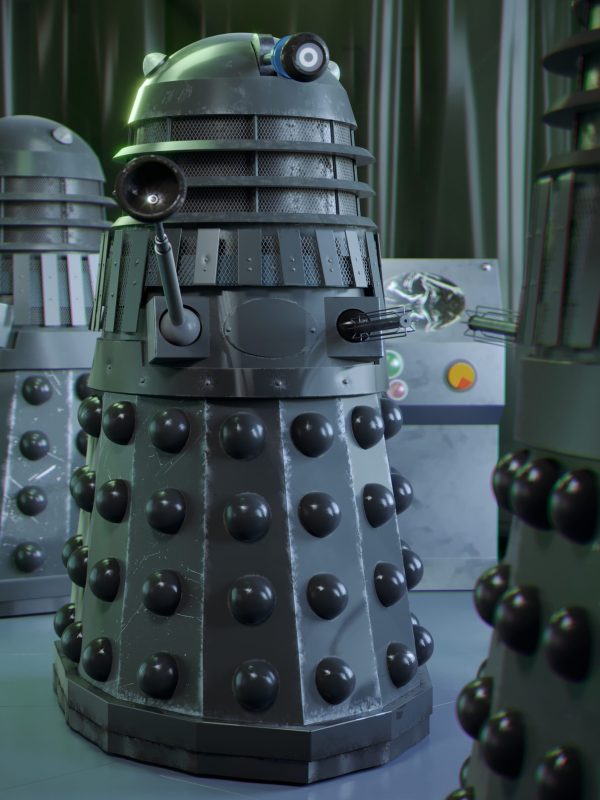 Black Genesis Dalek - Doctor Who / Big Finish 3D Render by Phil Shaw