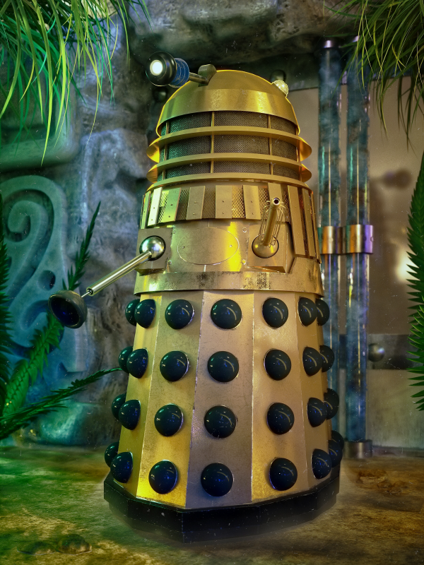 Golden MK3 Dalek - Doctor Who / Big Finish Return of the Daleks 3D Render by Phil Shaw