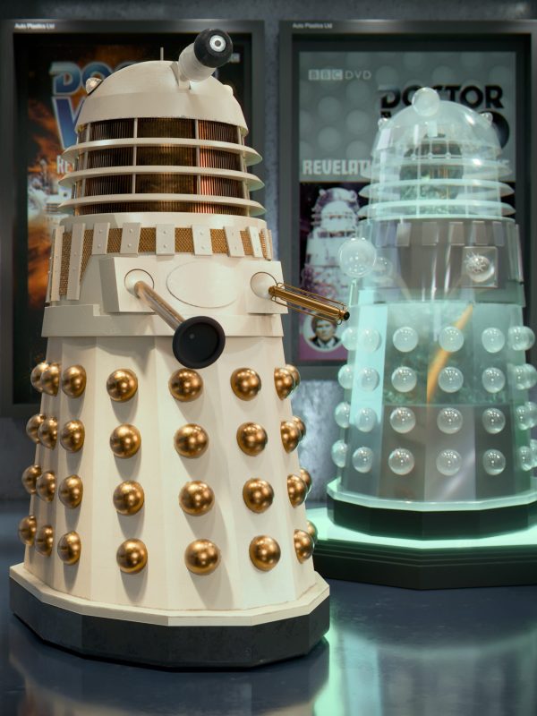 Necros Dalek and Glass Dalek Incubator - Doctor Who 3D Render by Phil Shaw