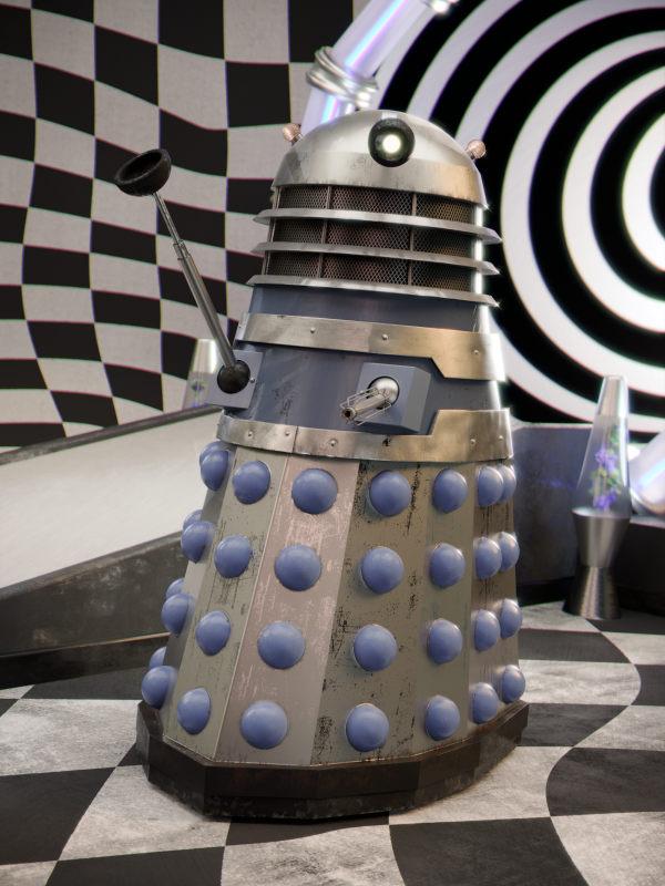 1960's Silver MK1 Dalek - Doctor Who / Big Finish 3D Render by Phil Shaw