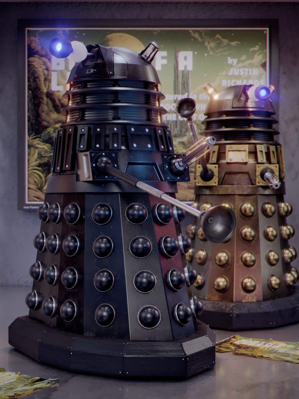 Timewar Daleks - Doctor Who / Big Finish 3D Render by Phil Shaw